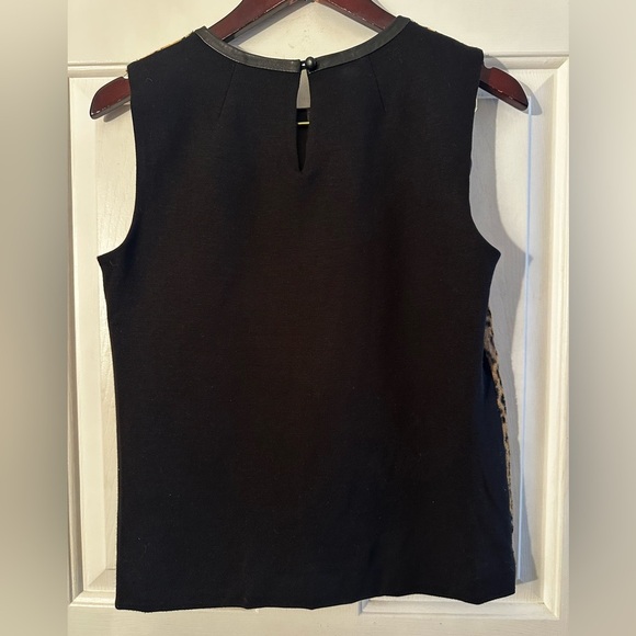 MILLY 6 Animal Print Leopard Faux Fur Lamb Leather Sleeveless MINT USA Baddie - Picture 3 of 12